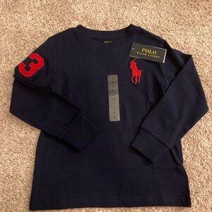 Polo by Ralph Lauren Kids' Navy Blue Long Sleeve Tee